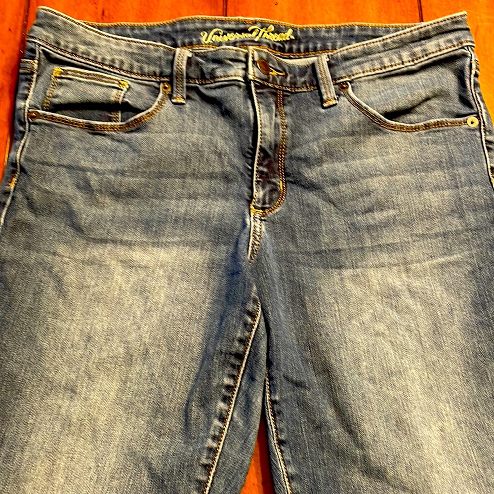 Straight Leg Blue Jeans